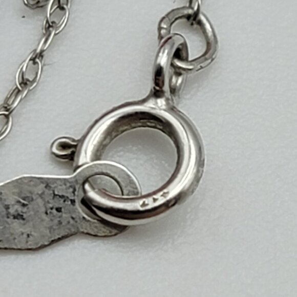 Vtg. JWBR 10K Yellow And White Gold Diamond Infinity Pendant Necklace 18" Signed - Picture 11 of 12